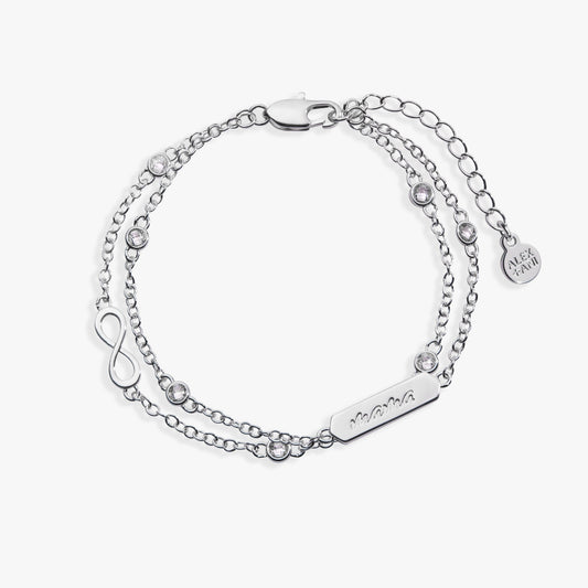Mama Infinity Chain Double Strand Bracelet - Alex and Ani - Front View