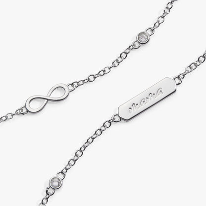 Mama Infinity Chain Double Strand Bracelet - Alex and Ani - Side View
