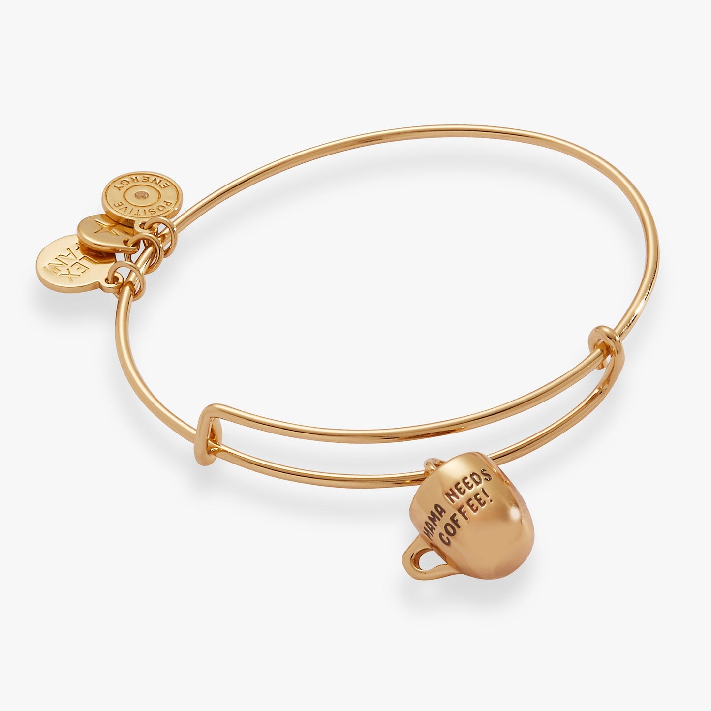 'Mama Needs Coffee' Mug Charm Bangle - Alex and Ani