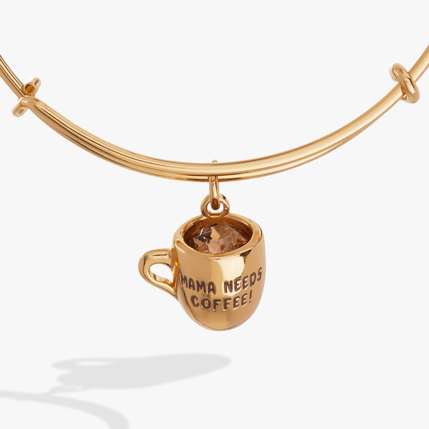 'Mama Needs Coffee' Mug Charm Bangle - Alex and Ani
