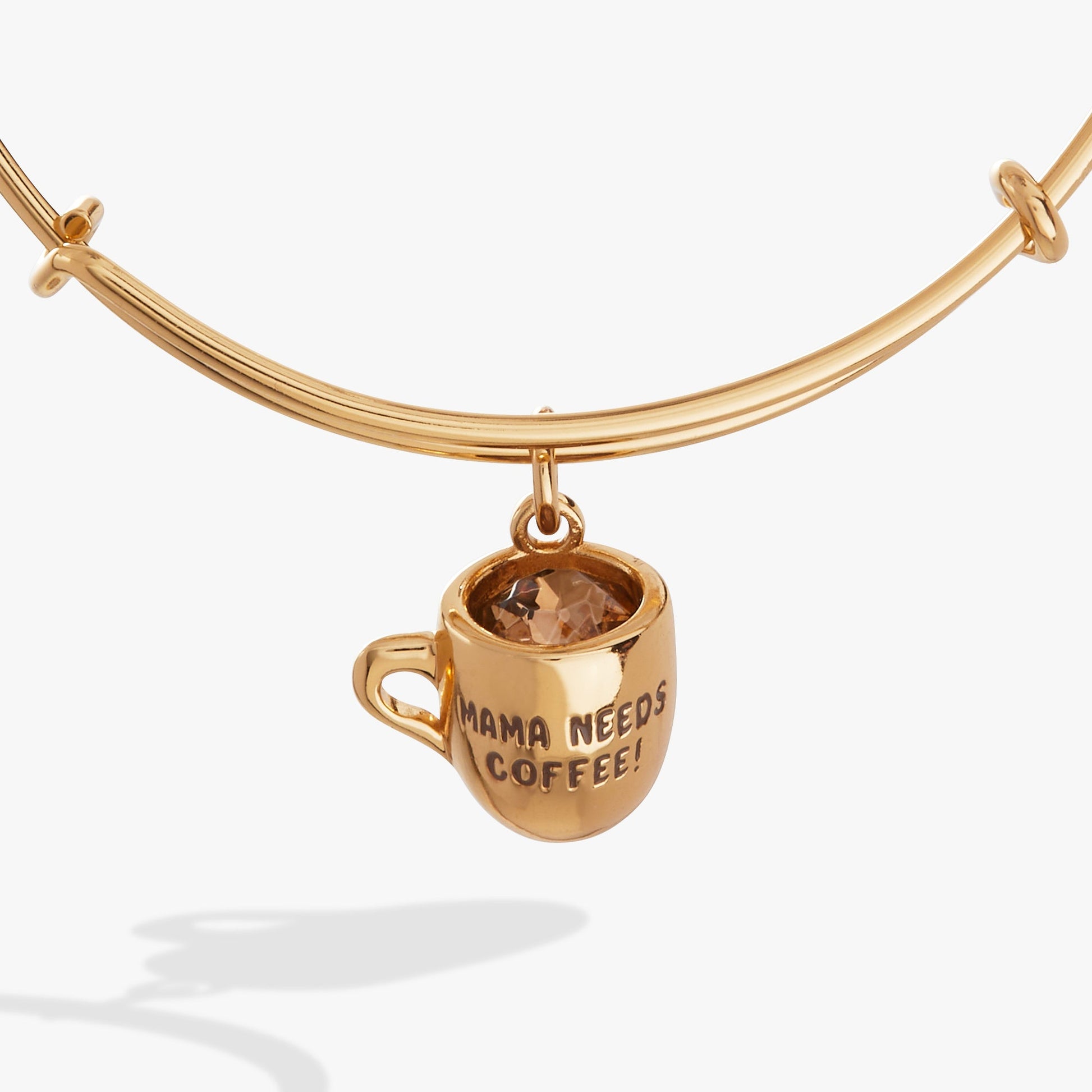 'Mama Needs Coffee' Mug Charm Bangle - Alex and Ani - Front View