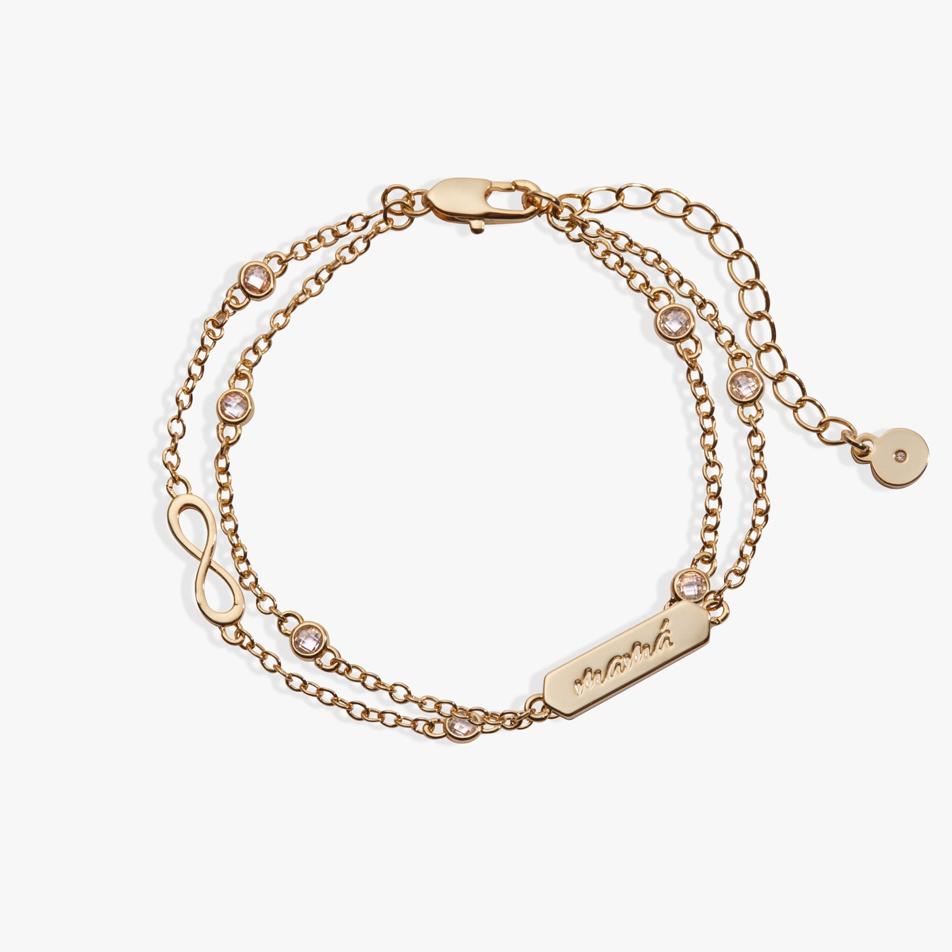 Mamá Infinity Chain Double Strand Bracelet - Alex and Ani - Front View