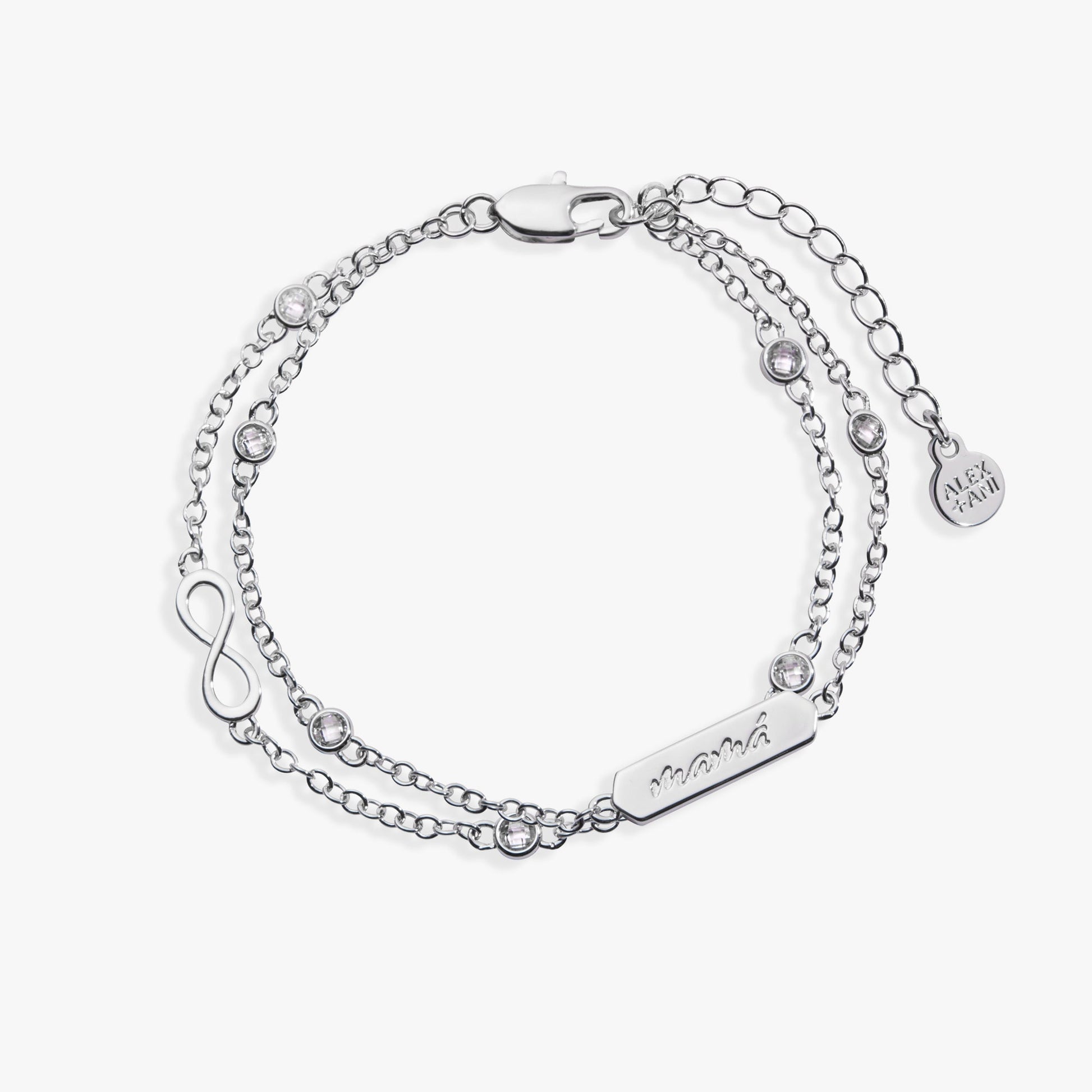 Mamá Infinity Chain Double Strand Bracelet - Alex and Ani - Detail View 8