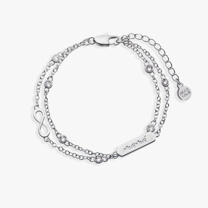 Mamá Infinity Chain Double Strand Bracelet - Alex and Ani - Detail View 8