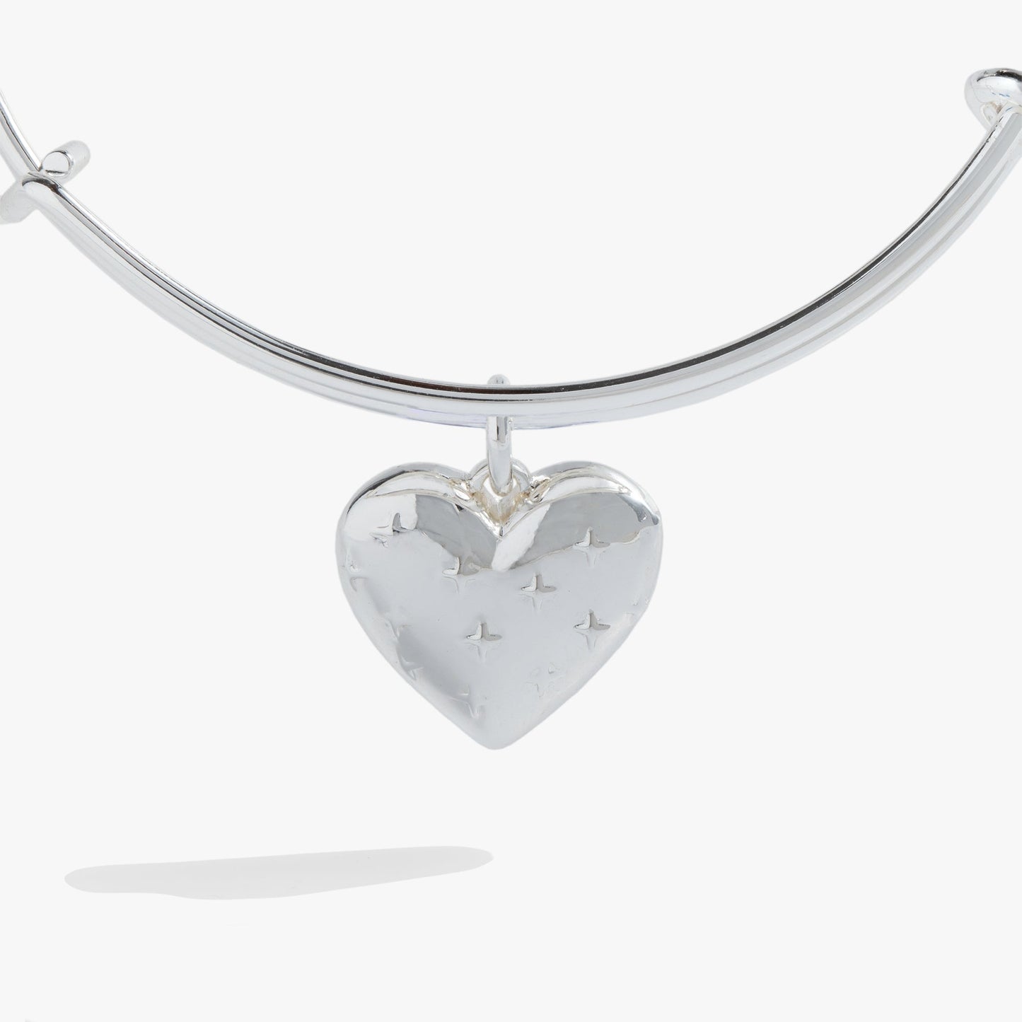Silver Metal Heart Charm Bangle - Alex and Ani