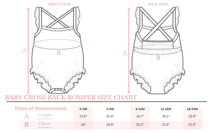 Butterfly Meadows Ruffle Cross Back Romper
