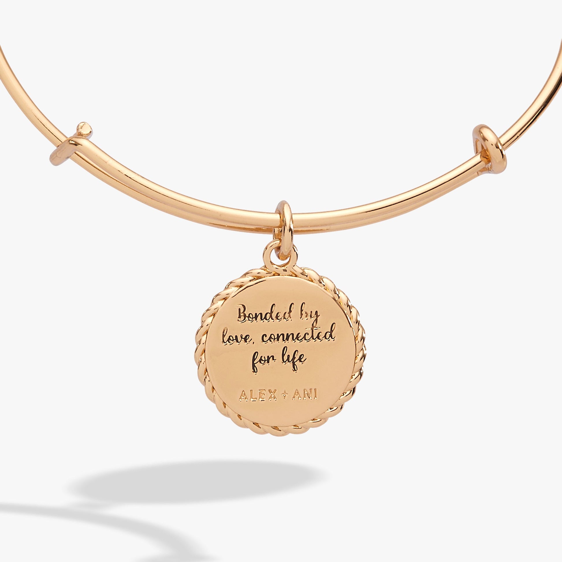 Mom 'Bonded By Love, Connected For Life' Charm Bangle - Alex and Ani - Back View