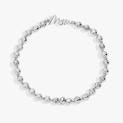 Mom Elongated Crystal Stretch Bracelet - Alex and Ani - Side View