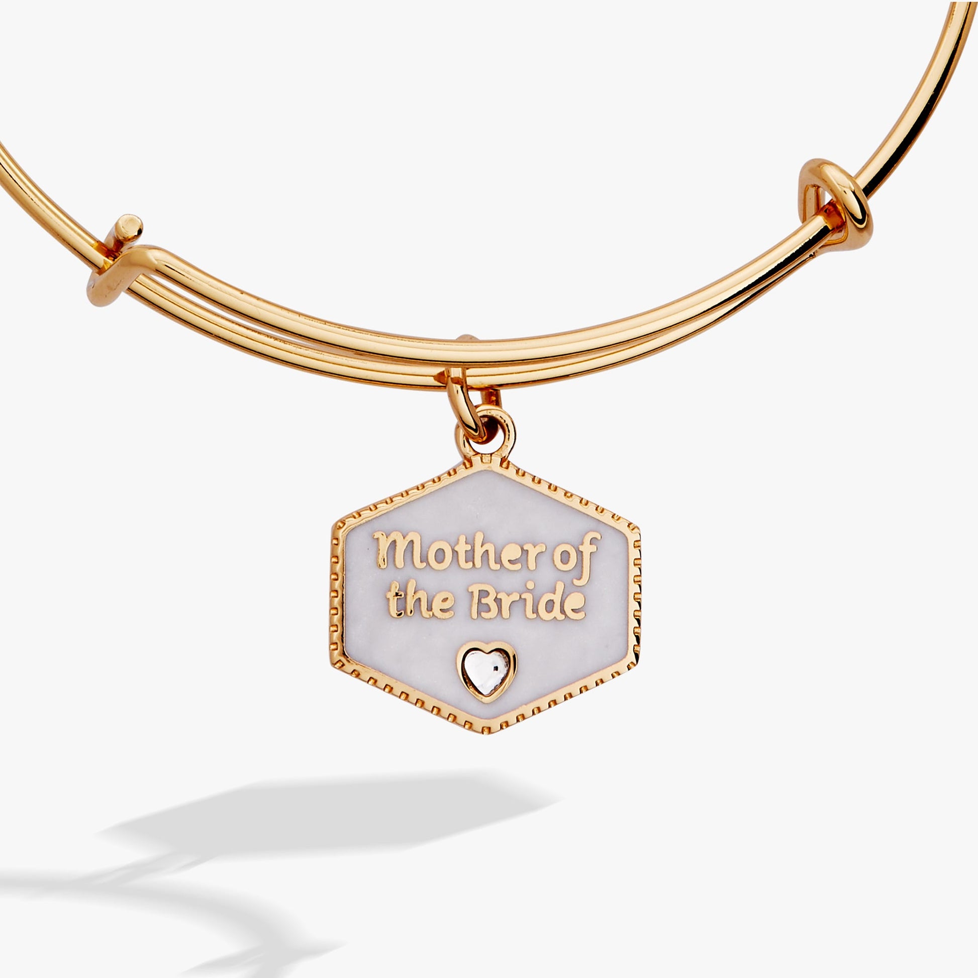 Mother of the Bride Mother of Pearl Charm Bangle - Alex and Ani - Back View