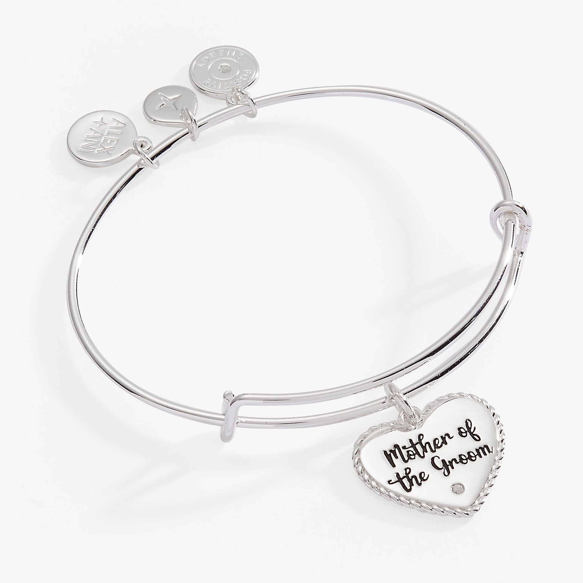 Mother of the Groom Heart Bangle - Detail View 4