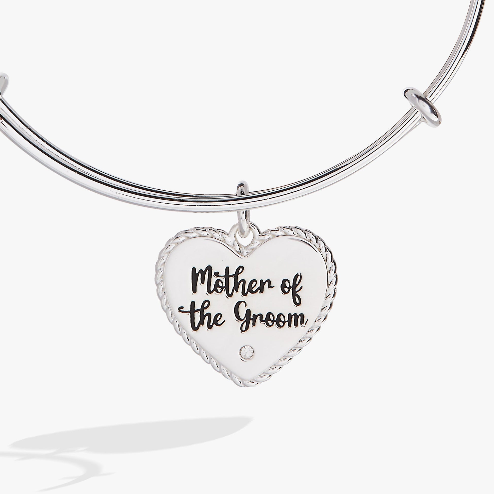 Mother of the Groom Heart Bangle - Detail View 5