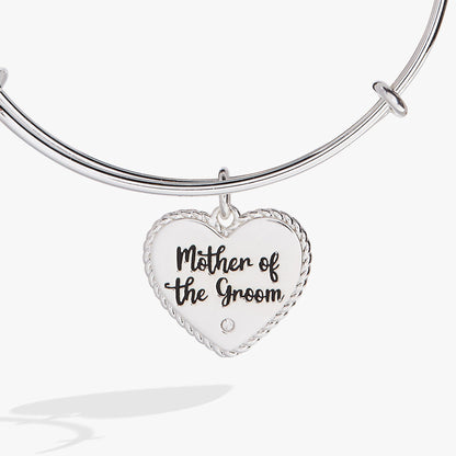 Mother of the Groom Heart Bangle - Detail View 5
