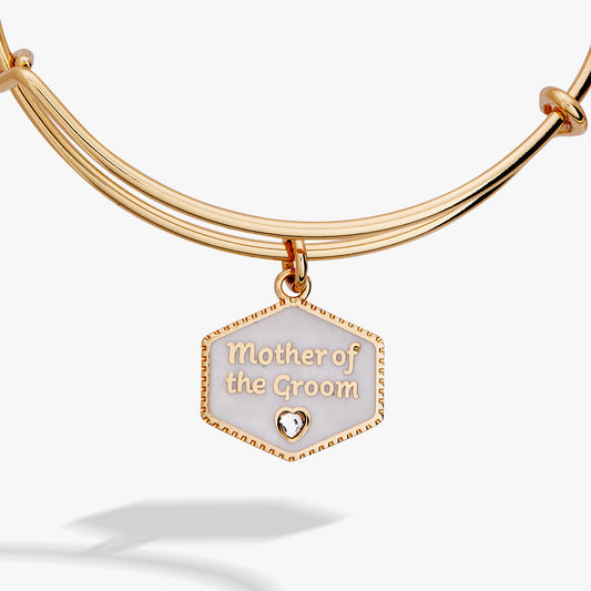 Mother of the Groom Mother of Pearl Charm Bangle - Alex and Ani - Back View