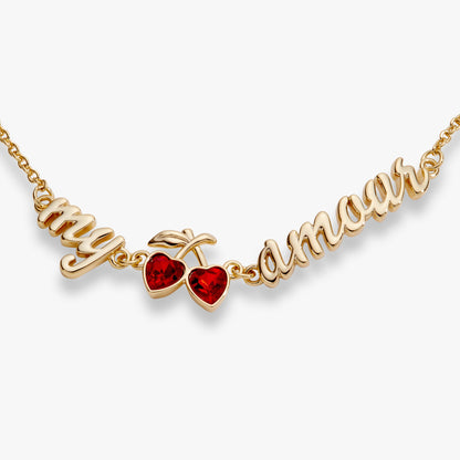 'My Cherry Amour' In-Line Chain Bracelet - Side View