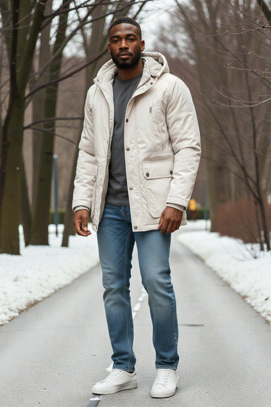 Men’s Sherpa-Lined Winter Utility Jacket