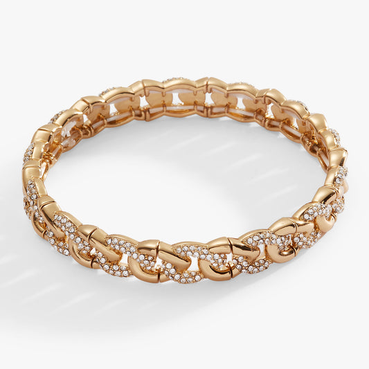 Pave Curb Chain Stretch Bracelet - Alex and Ani - Front View