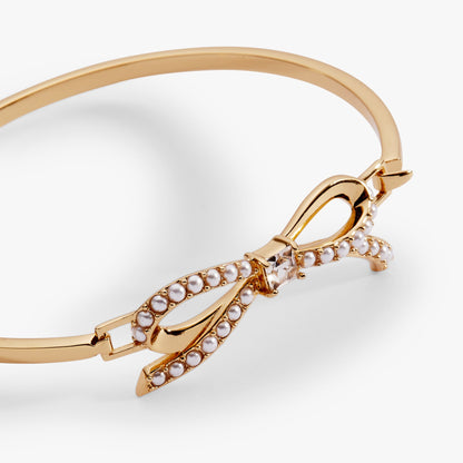 Bow Pearl Coquette Tension Bangle - Alex and Ani - Detail View 5