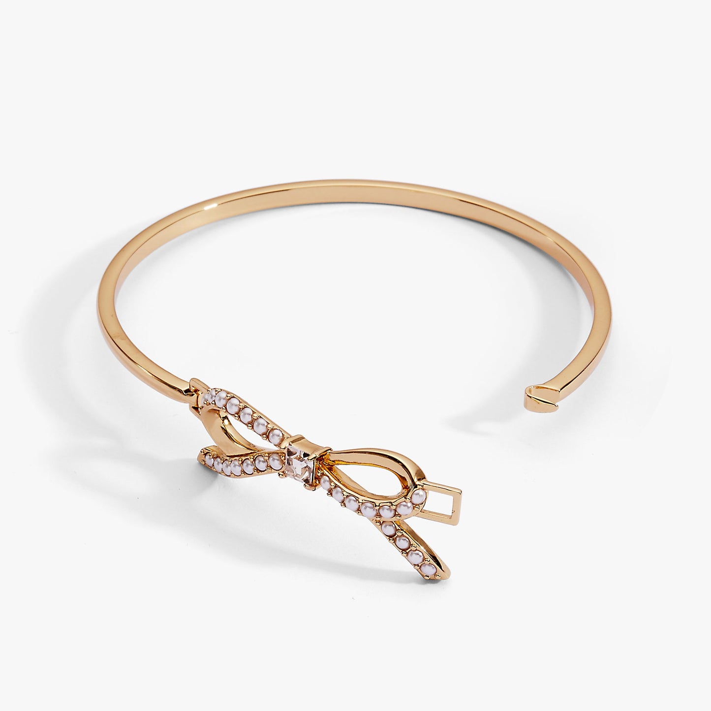 Bow Pearl Coquette Tension Bangle - Alex and Ani