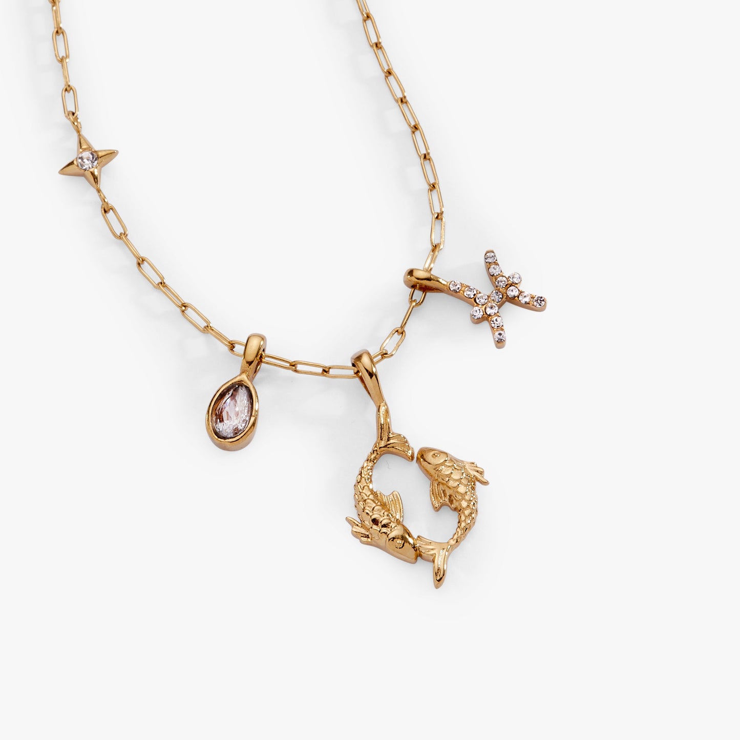 Pisces Zodiac Charm Cluster Necklace - Alex and Ani