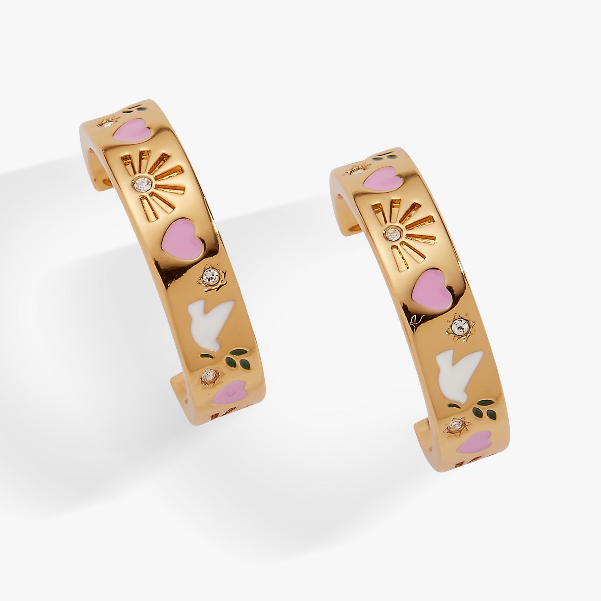 'Pray, Wait and Trust' Hoop Earrings - Alex and Ani - Front View