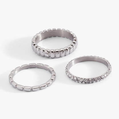 Ribbed Stacking Ring Set of 3 - Alex and Ani - Detail View 4