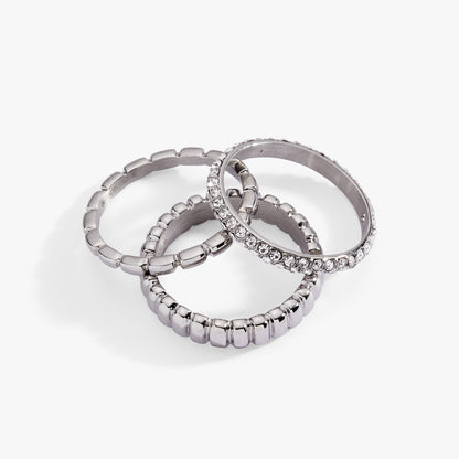Ribbed Stacking Ring Set of 3 - Alex and Ani - Detail View 6
