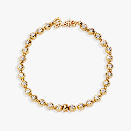 Sister Elongated Crystal Stretch Bracelet - Alex and Ani - Front View