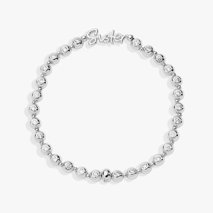 Sister Elongated Crystal Stretch Bracelet - Alex and Ani - Side View