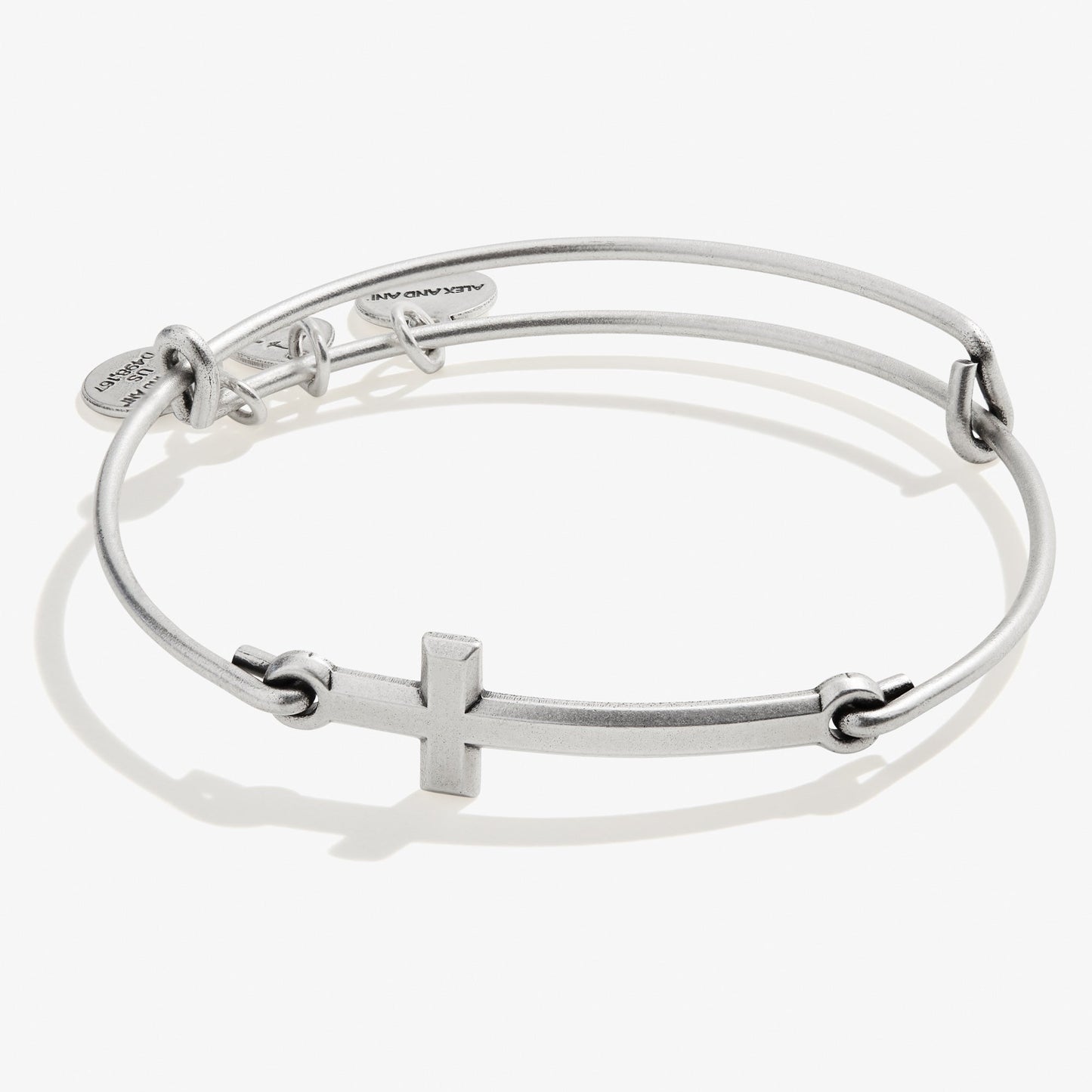 Spiritual Armor Cross Inline Charm Bangle - Alex and Ani