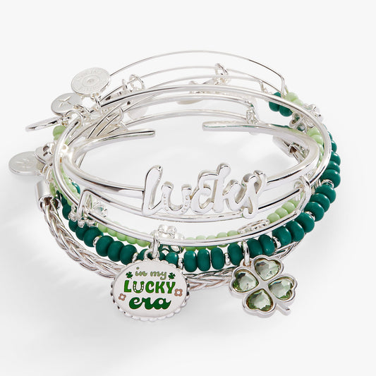 Lucky Four-Leaf Clover Bangle Set - Alex and Ani