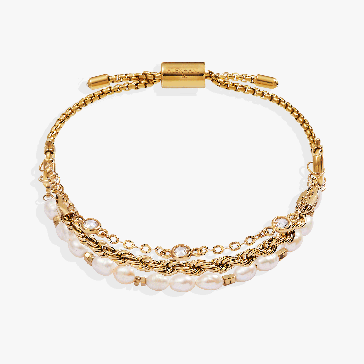 Crystal + Pearl Stranded™ Bracelet Set - Alex and Ani
