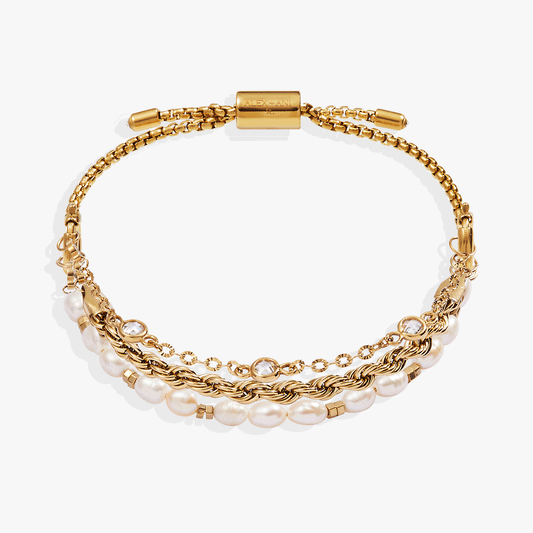 Crystal + Pearl Stranded™ Bracelet Set - Alex and Ani