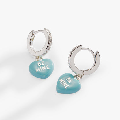 Sweethearts® “Be Mine” Huggie Hoop Earrings - Alex and Ani - Front View