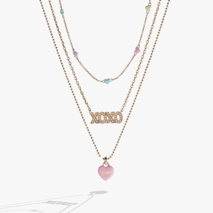Sweethearts® Triple-Strand Charm Necklace - Alex and Ani - Front View