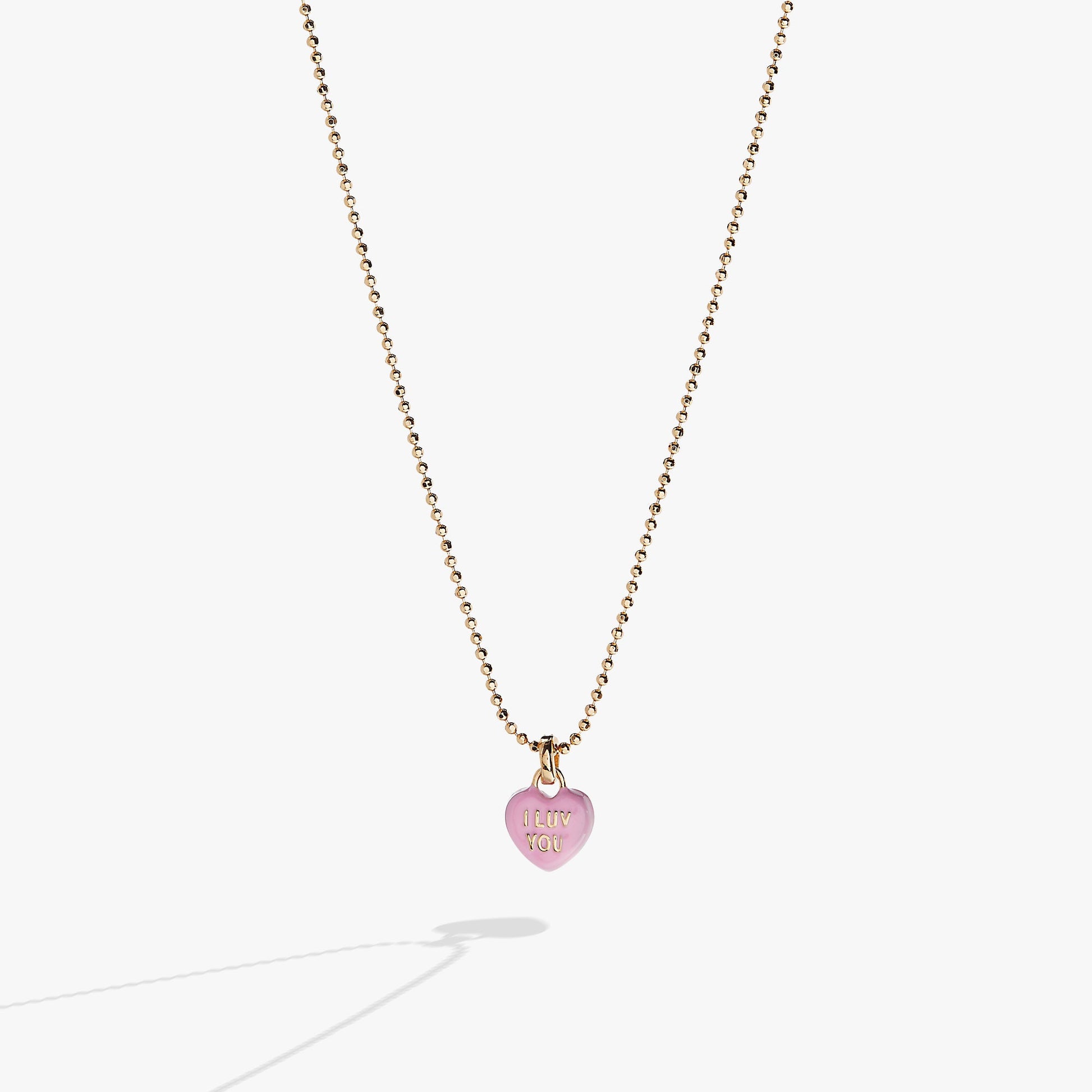 Sweethearts® 'I Luv You' Charm Necklace - Alex and Ani - Front View