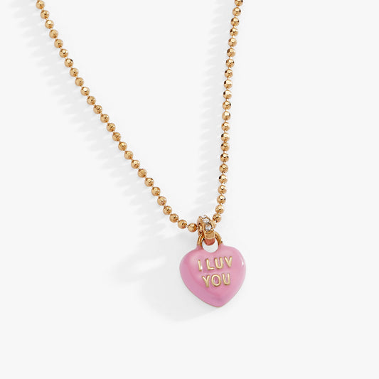 Sweethearts® 'I Luv You' Charm Necklace - Alex and Ani - Back View