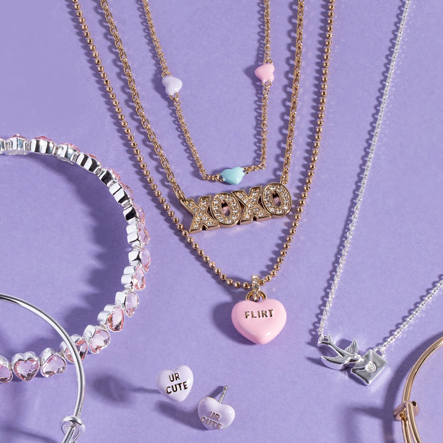 Sweethearts® Triple-Strand Charm Necklace - Alex and Ani
