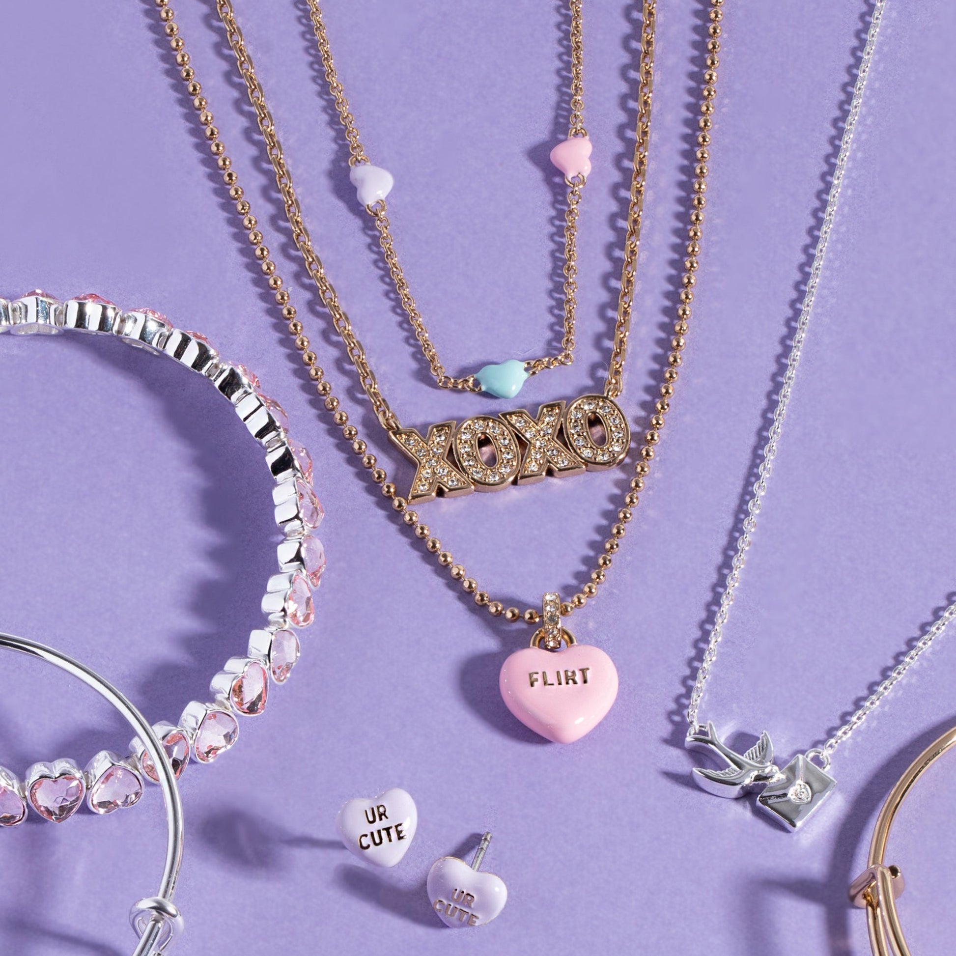 Sweethearts® Triple-Strand Charm Necklace - Alex and Ani - Detail View 4