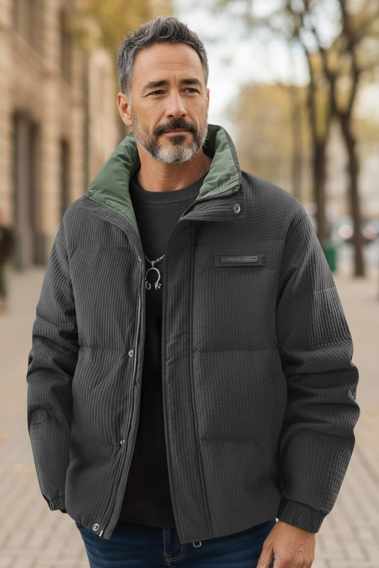 Men's Textured Puffer Jacket