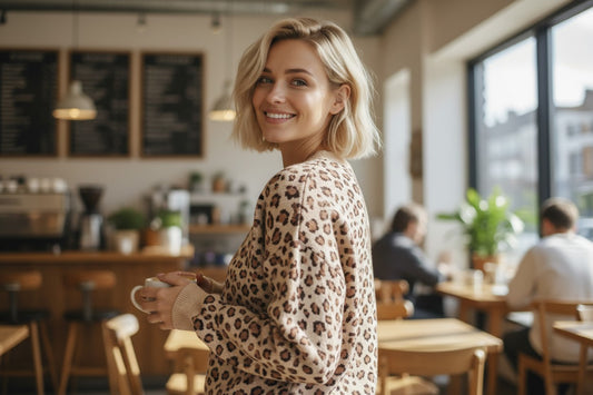 Leopard Print Knit Sweater