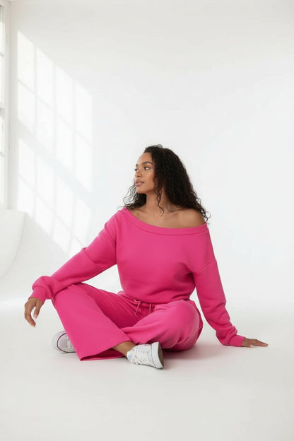 Hot Pink Lounge Set - Side View