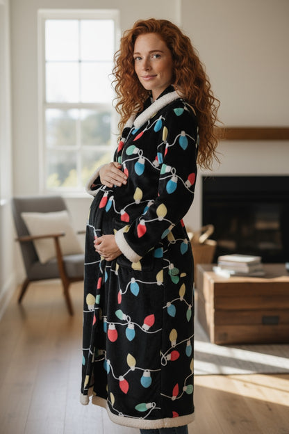 Christmas Lights Hooded Robe