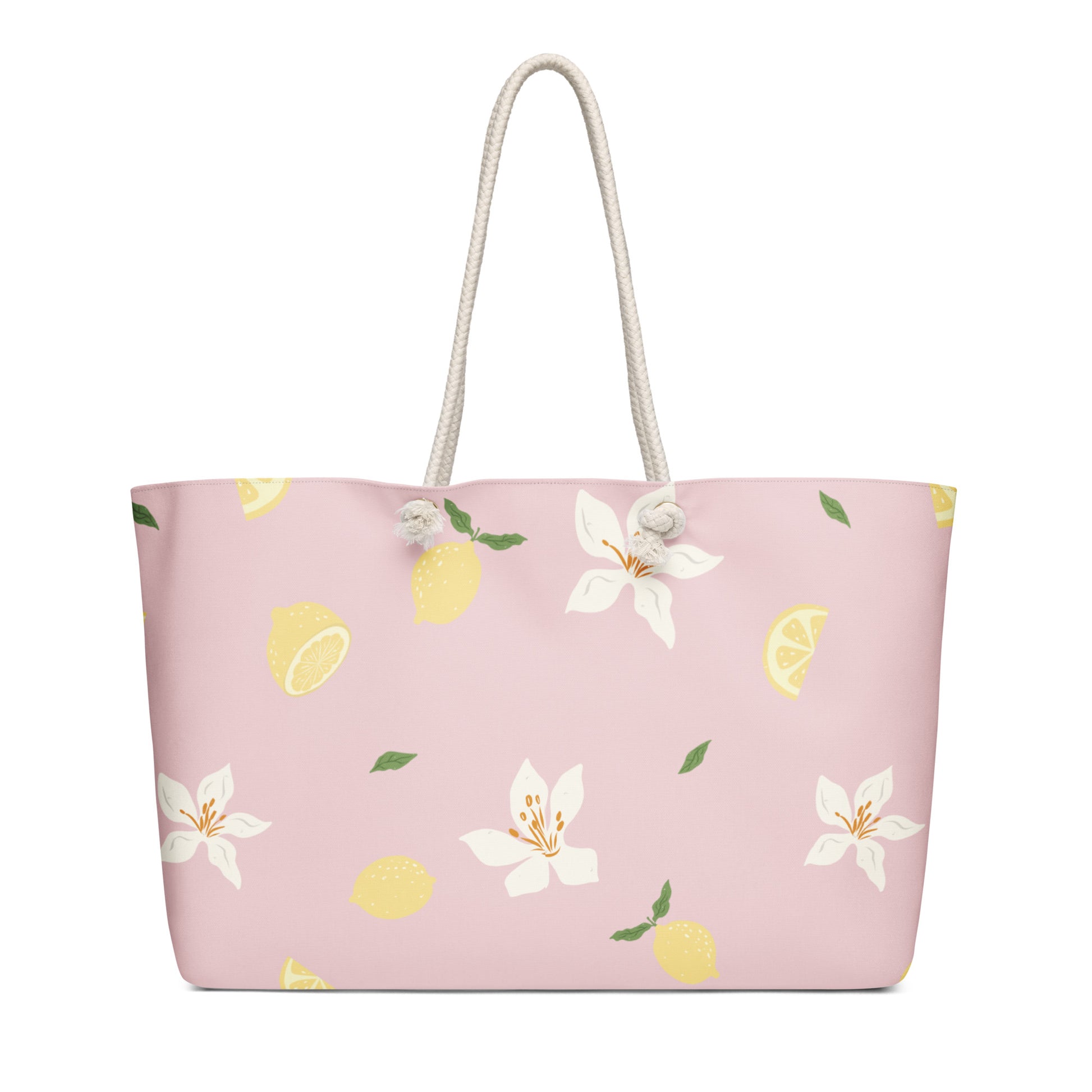 Pink Lemonade Oversized Weekender Bag - Front View