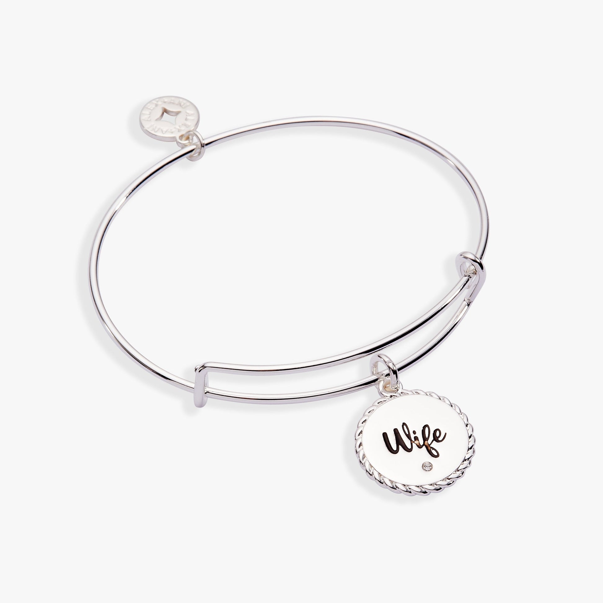 Wife 'True Love Stories Never Have Endings' Charm Bangle - Detail View 4