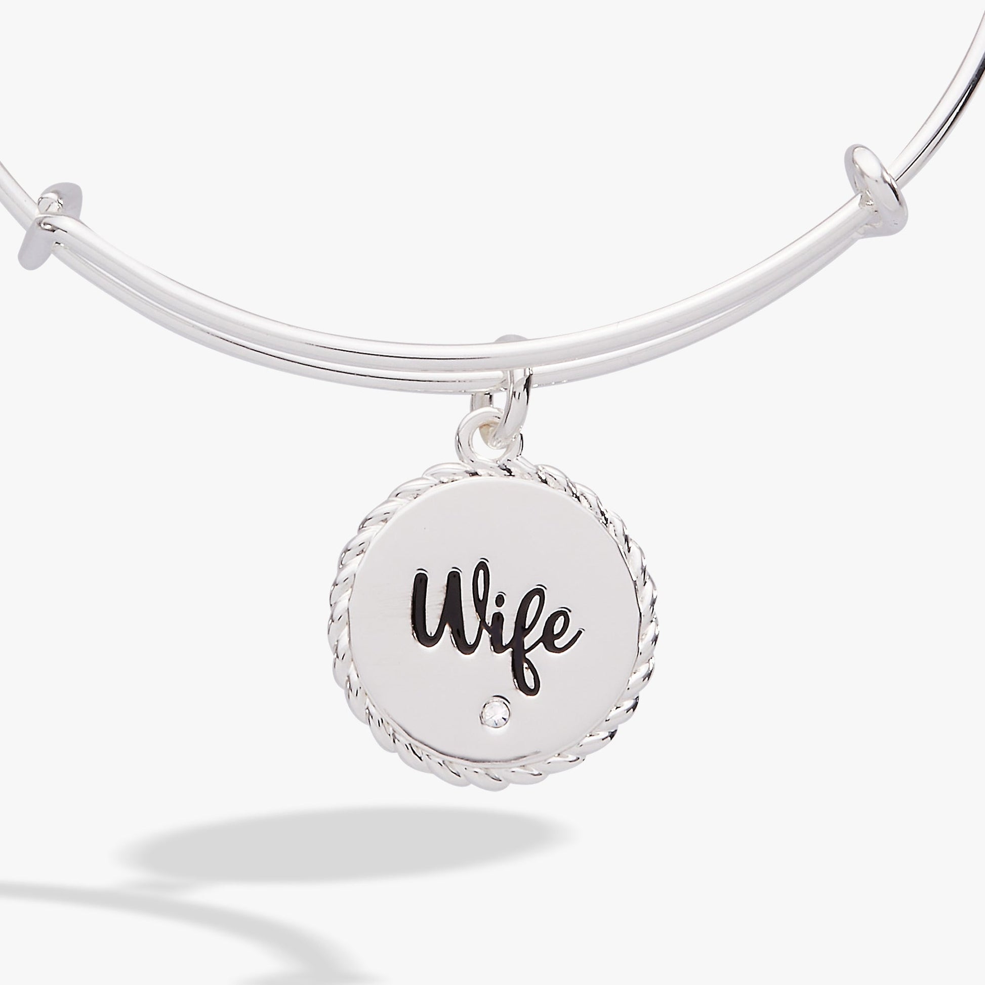 Wife 'True Love Stories Never Have Endings' Charm Bangle - Detail View 6