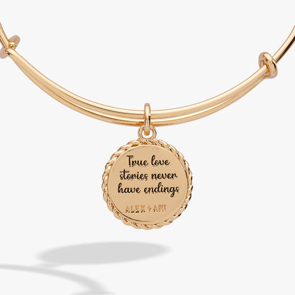 Wife 'True Love Stories Never Have Endings' Charm Bangle - Back View