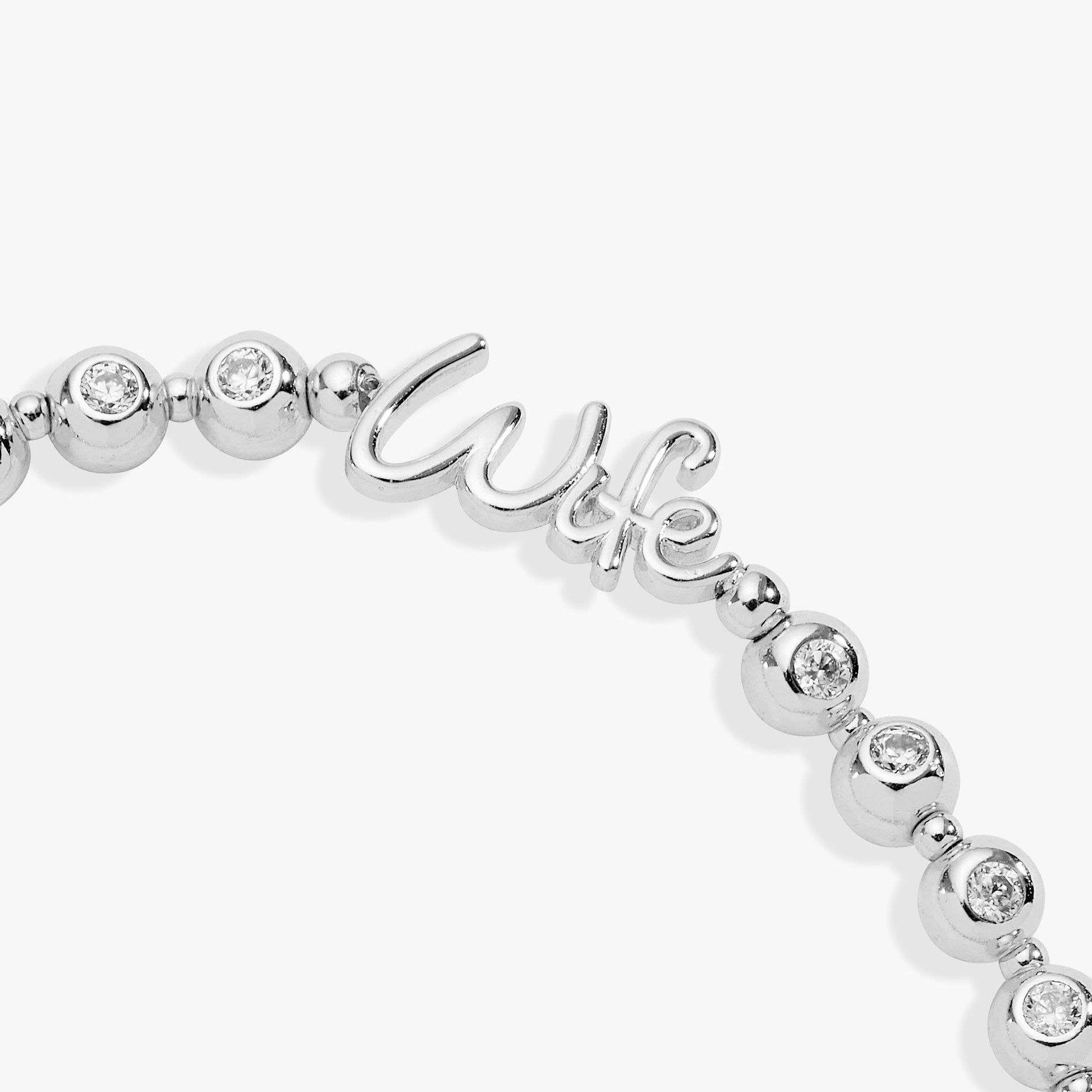 Wife Elongated Crystal Stretch Bracelet - Detail View 4